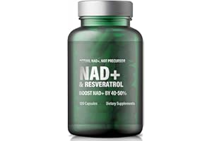 NIKURA NAD+ & Resveratrol Supplement, NAD+ Boosting Supplement for Max Absorption for Support Cellular Energy, Aging Defense, 120 Softgels