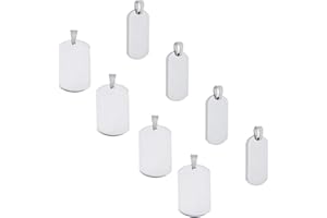 UNICRAFTALE 10 Uds Gran Rectángulo Encantos Hipoalergénicos Colgantes de Acero Inoxidable Estampado de Etiquetas En Blanco Encantos Suaves