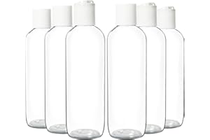 Youngever 10er Set 250ML Plastikflaschen mit Scheibenverschluss, Reiseflaschen mit Disc-Verschluss, Squeeze Flaschen mit Disc-Verschluss (Weiße Kappe), Quetschbehälter