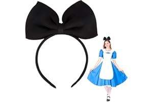 Haarreif Schwarz Schleife, Hoshin Alice im Wunderland Schwarzer Haarreifen mit Schleife für Damen Kinder