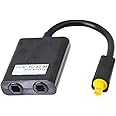 Toslink Digital Optical Audio Splitter Adapter 1 in 2 Out, Fiber Optic Splitter Switch Selector TosLink Converter (1 in 2 out)