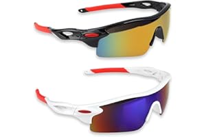 SELURK 2 Pack Kids Sunglasses Sports Sunglasses for Boys Girls with UV400 Protection for Running Baseball Cycling Outdoor Activities Visor Children Sun glasses Multipack for Teens Kids Sports Eyewear