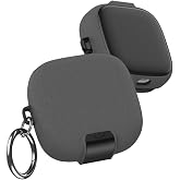 UnDePlus Samsung Galaxy Buds 4 Pro/Buds 4 ile uyumlu Kılıf Standlı Kilitli TPU Premium Matte Trip Case Koyu Gri