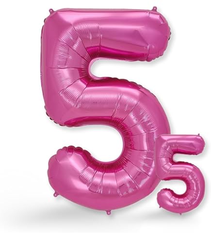 Palloncino Numero 1 Rosa XXL - 100 Cm Per 1° Compleanno Bimba, Con Elio O Aria