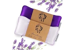 Hihealer Silk Eye Pillow 2 Pack Set - Lavender Weighted Compress Mask for Sleeping, Yoga, Spa, Meditation - Moist Heat & Cold Therapy - Self Care Relaxation Gifts for Women, Mother's Day