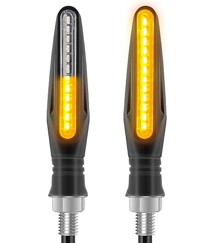KaiDengZhe 4PCS Indicateurs Moto Feux Clignotants Avec Projection Flèche - 27 Modes RGB