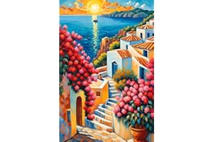 LWZAYS Paint by Number for Adults Beginner,Scenery Paint by Numbers,Garden Paint by Numbers Kits Suitable for Home Wall Decoration 12x16 Inch
