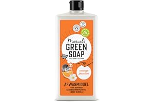 Marcel's Green Soap - Washing Up Liquid Orange & Jasmine - Dishwashing Liquid - Vegan - Recycled Plastic - 97% Biodegradable - 500 ML