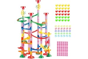 WEofferwhatYOUwant Circuit à Billes - Construction d'un Labyrinthe Educatif. Grand Cercle et Pièces à Deux Faces pour Plus de Temps de Parcours - 169 pièces. pour Lles Enfants de 4 Ans et Plus.