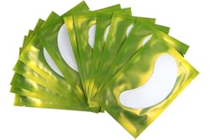 LUNAMOON 50 Paio Cerotti Gel per Estensioni Ciglia Eye Pads Occhio Gel Patch Ciglia Pads Occhi da Ciglia Finte Eye Gel Patches for Eyelash Extension Maschera Dei Occhi Strumenti Di Bellezza (Verde)