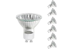 Trubuyware GU10 Halogen leuchtmittel 50 Watt, GU10 50W 230V Halogenstrahler Dimmbar, 2700K Warmweiß Halogen Spot Glühbirnen für Deckenbeleuchtung, 6 Stück