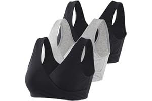 MANCI Schlaf-BH aus Baumwolle, Komfortabler Bügelloser BH Umstands-BH für Stillen, Schwangerschaft & Stillen