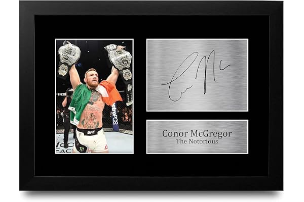 HWC Trading FR A4 Conor McGregor Cadeaux Photo autographe signée imprimée pour les fans de MMA UFC - A4 Encadré