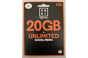 Vodafone VOXI SIM Card with Endless Social Media, Calls, Texts and Roaming