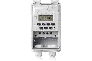 220 V 10 A programmerbar tidsreläbrytare, digital LCD-timer med vattentätt transparent lock, digital timer, intelligent timer