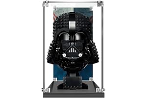 icuanuty Vitrine/vitrine en acrylique pour casque Lego 75304 Star Wars Dark Vador avec base pour jouets Montage libre
