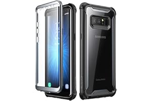 i-Blason Samsung Note 8 obudowa pełna przezroczysta seria Ares zderzak z wbudowaną folią ochraniacz ekranu do Samsung Galaxy Note 8 2017, czarna