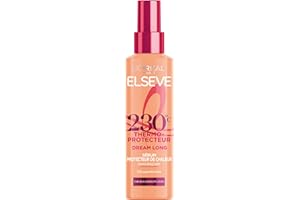 L'OREAL PARIS L'Oréal Paris - Spray Cheveux Thermo-Protecteur 230° - Soin Sans Rinçage - Anti-Frisottis - Enrichi en Vitamines et Huile de Ricin - Elseve Dream Long - 150 ml