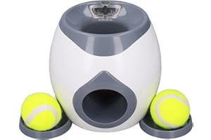 PENRUX Lanciapalle per Cani Automatico in Plastica - Giocattolo Interattivo Con 2 Palline da Tennis per l'Addestramento