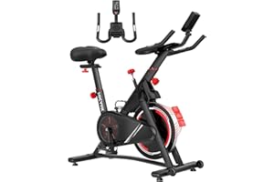 Micyox MX619 Cyclette Professionale, Bici da Fitness con Resistenza Magnetica, Volano da 15kg, Sensore Pulsazioni, Display RPM e Supporto per iPad, Indoor Bikes per Casa