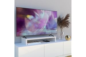 Henor Sollevatore TV Legno FSC® 90 x 35 x 15 carico 60 kg Bianco