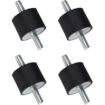 4 Silentblocs M10 Anti-Vibration Caoutchouc - 40x30 Mm - Pour Compresseur, Moteur, Pompe - Réduction Bruit