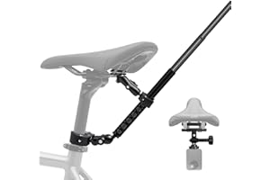 WEWOGA Vélo Arrière Fixation Kit 47" Invisible Selfie Perche compatible avec Insta360 X5-X Double Vélo Guidon Pince compatible avec DJI OSMO 360/Action 5 4 3, OSMO NANO Cyclisme Moto UTV Vlogging Tournage
