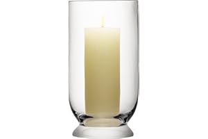 LSA International Terrace Storm Lantern H 30 cm Clear| 1 Unit | Mouthblown and Handmade Glass | TE02