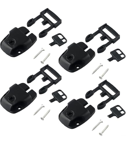 4 Loquets Pour Couvercle De Spa - Kit Réparation - Noir - Plastique