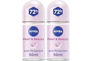NIVEA Antiperspirant Roll-on for Women, Pearl & Beauty Pearl Extracts, 2x50ml