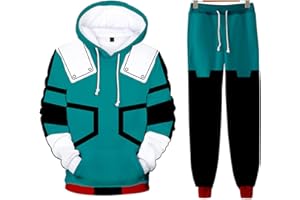 Silver Basic Cosplay Disfraz para Niños Sudadera con Capucha y Pantalones 2 Piezas Chándal Himiko Toga Todoroki Sudadera Chaqueta
