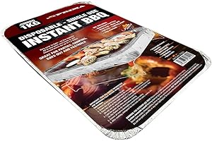 BARGAINS-GALORE Set Of 2 Jumbo 1kg Disposable Instant Bbq - Grill Stand, Charcoal, Single Use | Outdoor Camping Summer Party | Family Garden Cooking - Coal