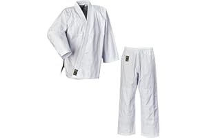 Ju-Sports Ronin Jujutsu Anzug Herren weiß - Superleichter Gi für Erwachsene 100% Baumwolle, Reißfester Stoff mit neuer Rip-Stop-Webtechnik für mehr Strapazierfähigkeit