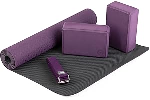 ‎BODHI Bodhi Yoga Starter-Set Komplett | Rutschfeste Yogamatte aus TPE inkl. 2 Yogablöcken aus Eva (Moosgummi) und 1 Yogagurt aus Baumwolle | Einsteiger-Set für Yoga-Anfänger