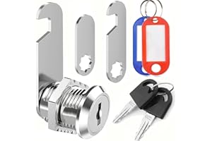 ZiYuya Cerradura de buzón con diferentes claves, Bloqueo del buzón Cerradura del armario Cerradura del Gabinete Dibujar bloqueo Cerradura de cámara Dresser lock Taquilla de muebles para puertas (25mm)