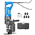 ExoticaBlend 1300W Electric Hydraulic Hole Puncher, Electric Hydraulic Hole Punching Tool, Hydraulic Punch, for Steel, Iron, Aluminum, Copper,anglesteel