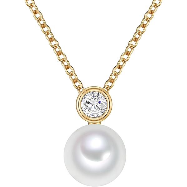 Bellitia Jewelry dames natuurlijke gekweekte zoetwater parel & zirkonia
