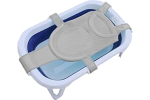 KOMUNJ Baby Bad Stützkissen,Babybadenetzt,Antirutsch Baby Aufhängungs Pad, Baby Badezubehö，Weiches Babybadesitzstütznetz mit 5 Sicherheitsstützecken