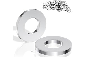 NENULL Rondelle M5, in acciaio inox, 15 pezzi, M5 x 10 mm, grandi dischi piatti per carrozzeria, di alta qualità, A2 V2A DIN125, set di rondelle in metallo per viti, dadi, asta filettata