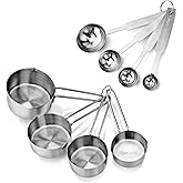 INKULTURE Stainless_Steel Measuring Cups & Spoon Combo for Dry or Liquid/Kitchen Gadgets for Cooking & Baking Cakes/Measuring