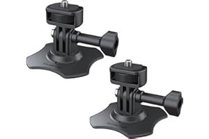 Sametop Supporto Adesivo 3M Flessibile Attacchi per Casco Compatibile con GoPro Hero 13 12 11 10 Max 9 8 7 6 Session Insta360 X5 X4 X3 X2 ONE DJI Osmo AKASO Telecamere d'azione (2 Confezioni)