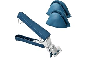 FESSOSKO Schüssel Gripper Clips + Silikon Schutzhandschuhe, Pfanne Gripper aus Mikrowelle Ofen, Rutschfest Hochtemperaturbeständig zum Küche Verbrühungsschutz