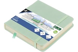 Kangaro Art Carnet de croquis 12 x 12 cm - Couverture rigide en polyuréthane - 80 feuilles - 140 g - Papier crème