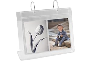 GOODSNETIC Mini album photo de 5,1 x 7,6 cm – 68 pochettes pour papier photo de 5,1 x 7,6 cm, compatible avec Kodak, Lifeprint, HP, Canon, Fujifilm et photos de 5,1 x 7,6 cm (page intérieure blanche acrylique)
