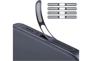GIOPUEY Mesh Staubdichter Aufkleber für iPhone 17 Pro Max, 4 Stück Integrierter Schutzlautsprecher und Ladeanschluss,Anti Dust - Blue