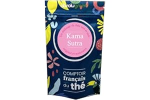 ABSOLUGREEN Thé Mixte Kama Sutra – Comptoir Français du Thé – Mélange Épicé Noir & Vert en Vrac 80g – Cannelle, Gingembre, Agrumes & Épices – Infusion Sensuelle et Revigorante