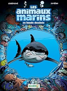 jaquette livre Les animaux marins en BD T01