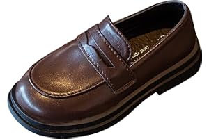 Unisex barn läder barnskor – uniformskor loafers mjuk sula kvällsskor performance loafers skor party fritidsskor enkla skor platta dansskor bekväma promenadskor