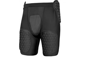 Topeter 5-Pad Football Girdle with Hip Thigh & Tailbone Protection, Padded Compression Shorts w/ Cup Pocket