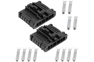Yuiturt 2 Stück Rücklicht Kabelbaum Stecker 6Pin mit 12 Anschluss-Terminals, für Peugeot Citroen Kfz-Lampenfassung Buchse 12V 98821-1061, Faisceau Électrique